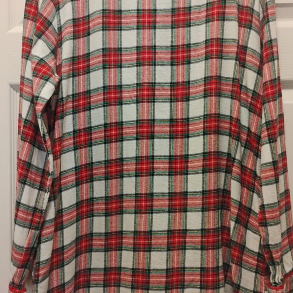 Disney Minnie Mouse Red Plaid Flannel Sleep Shirt Size S - Picture 4 of 6